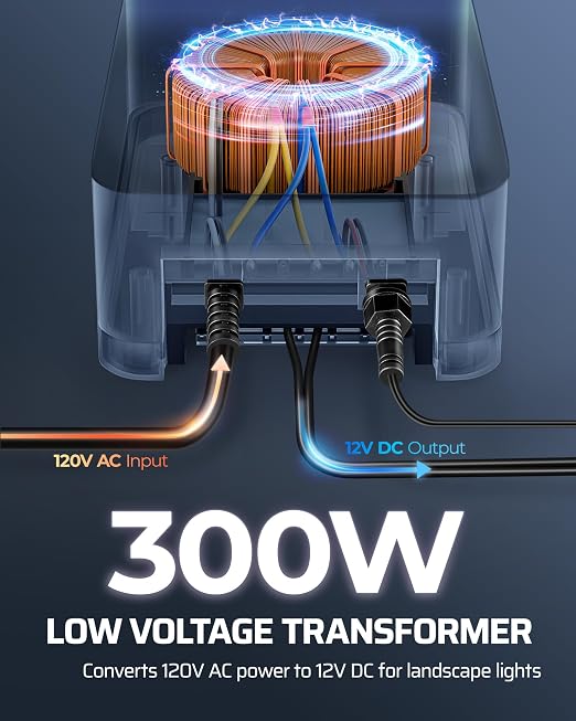 DEWENWILS 300W Low Voltage Landscape Transformer - Image 3