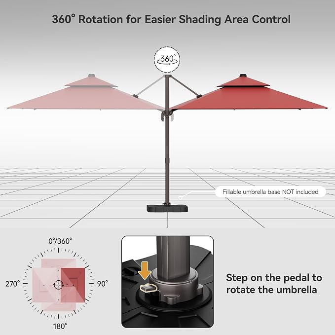9x12FT Cantilever Patio Umbrella - Image 3