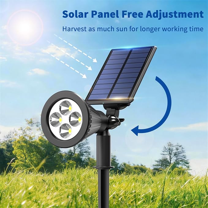 Solar Lights Outdoor Waterproof IP65, 6500K Super Bright LED, 2 Lighting Modes - Image 6