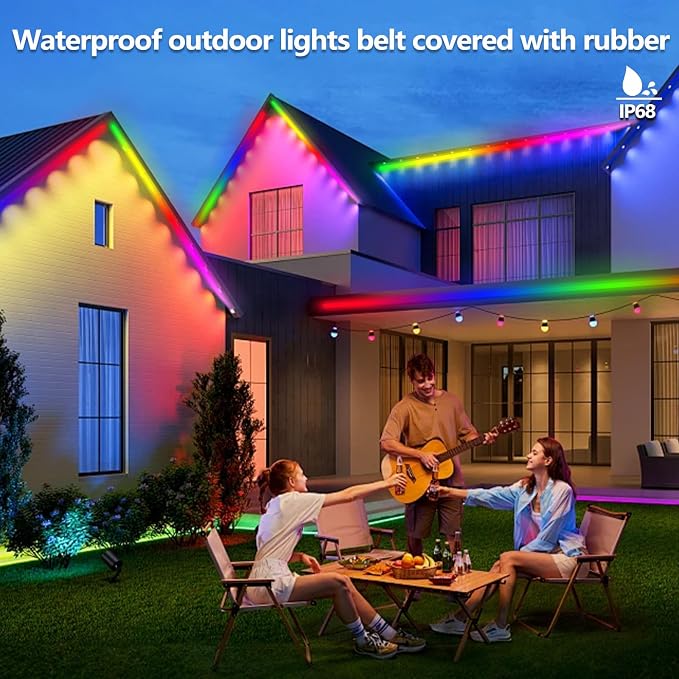 32.8FT Outdoor LED Strip Light Waterproof, IP68 Outside RGB+IC Light Strip - Image 5
