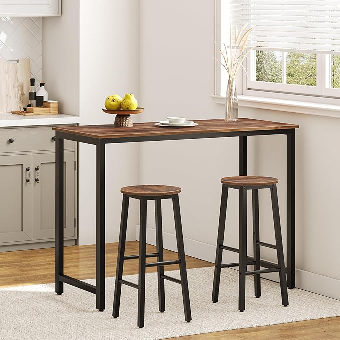 HOOBRO Bar Stools, Barstools Set of 2, Counter Height Barstools, 24.8" Bar - Image 5