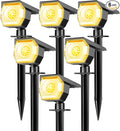 6 Pack Solar Spot Lights Outdoor, Solar Spotlights Outdoor Waterproof 2-in-1 by Peasur