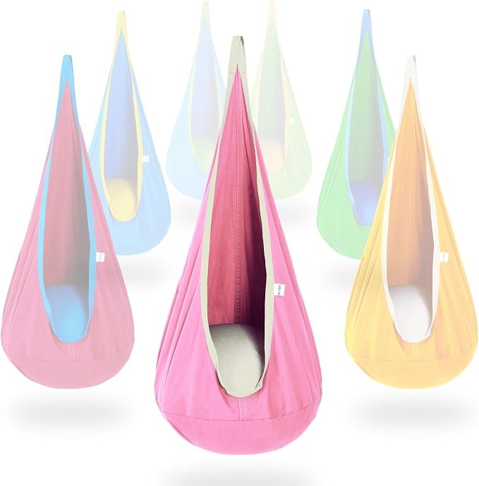 OUTREE Kids Pod Swing Seat, Cotton Child Hammock Swing Chair, Sensory Swing by WelcometoOUTREEsworld