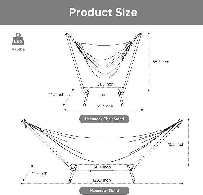 SUNCREAT 2-in-1 Convertible Backyard Fabric Hammock - Image 6