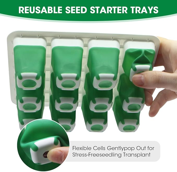 5PCS 60 Cell Self Watering Seed Starter Tray - Image 4