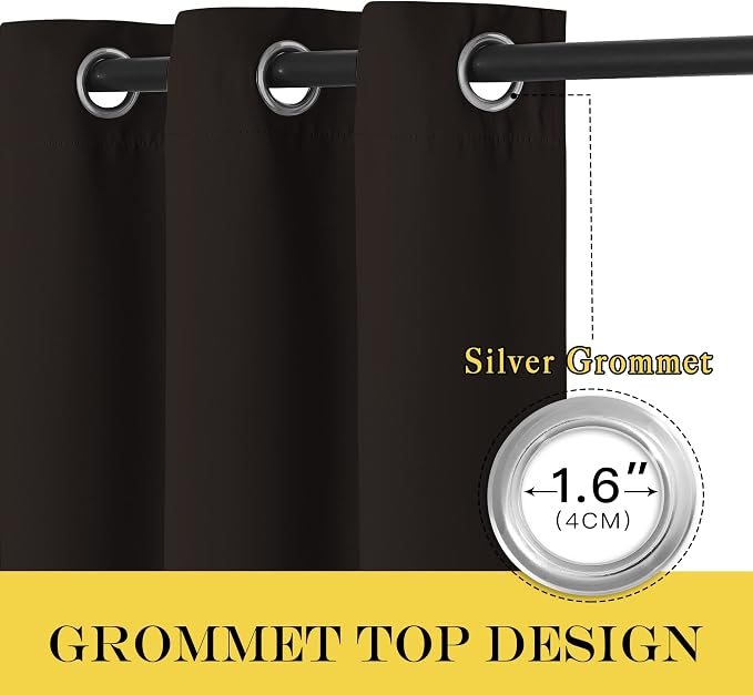 NICETOWN Bedroom Curtain Room Darkening Drapery 102 inches Length - Image 6