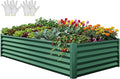 YITAHOME 8x4x1.5ft 2pcs Large Raised Garden Bed Kit, Galvanized Metal Planter by YITAHOME