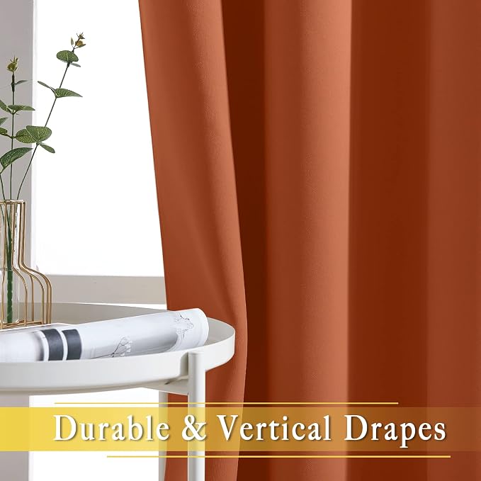 NICETOWN Bedroom Curtain Room Darkening Drapery 102 inches Length - Image 6