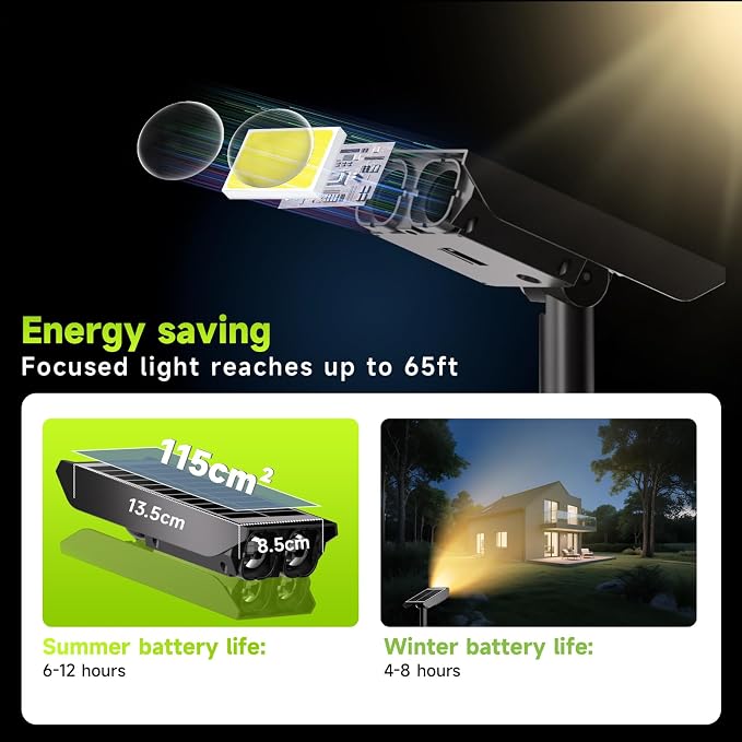 Solar Spotlights Outdoor Waterproof- 2 IN 1 Solar Spot Lights Outdoor - Image 5