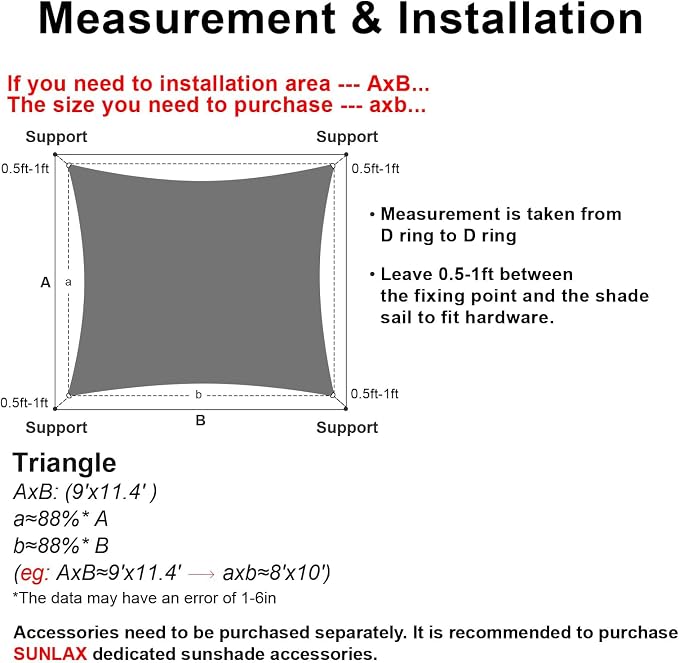 SUNLAX Sun Shade Sail 16' x 18' Peach Fuzz Rectangle Canopy Sail Shade Cover UV - Image 4