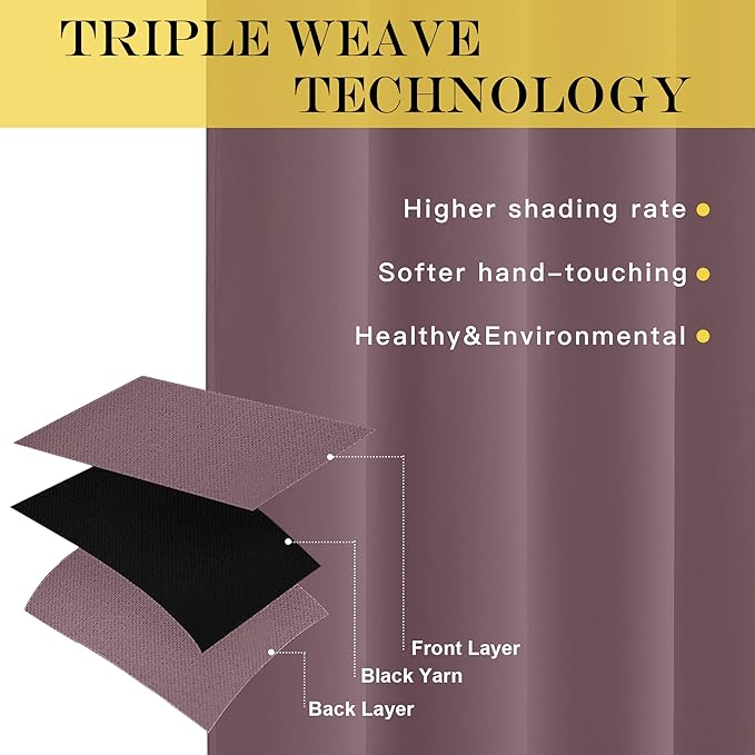 NICETOWN Patio Blackout Curtain Panels - Image 3
