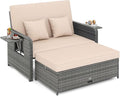 Tangkula Patio Rattan Daybed by TANGKULA