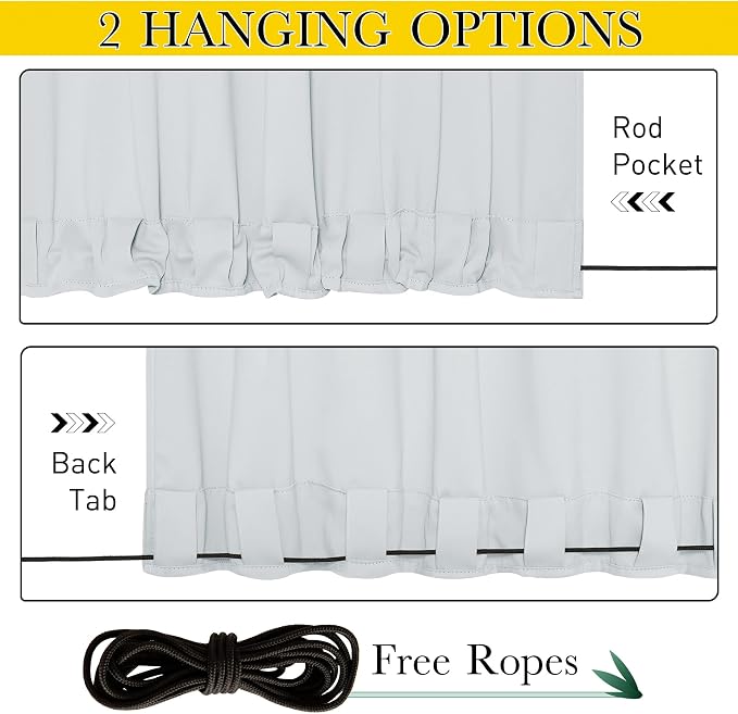 NICETOWN 2 Panels Outdoor Curtains - Image 4