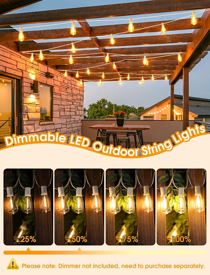 75FT Outdoor String Lights, Patio Lights - Image 5