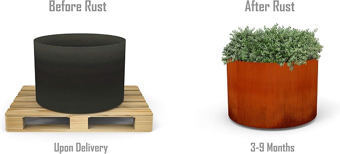 Plantercraft Large Round Corten Steel Planters - Image 7