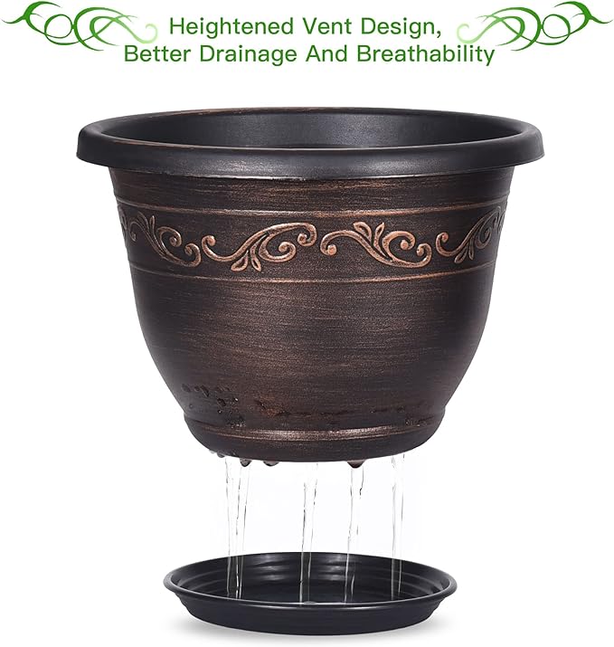 Plastic-Plant-Flower-Planters-10 Inch - Image 4