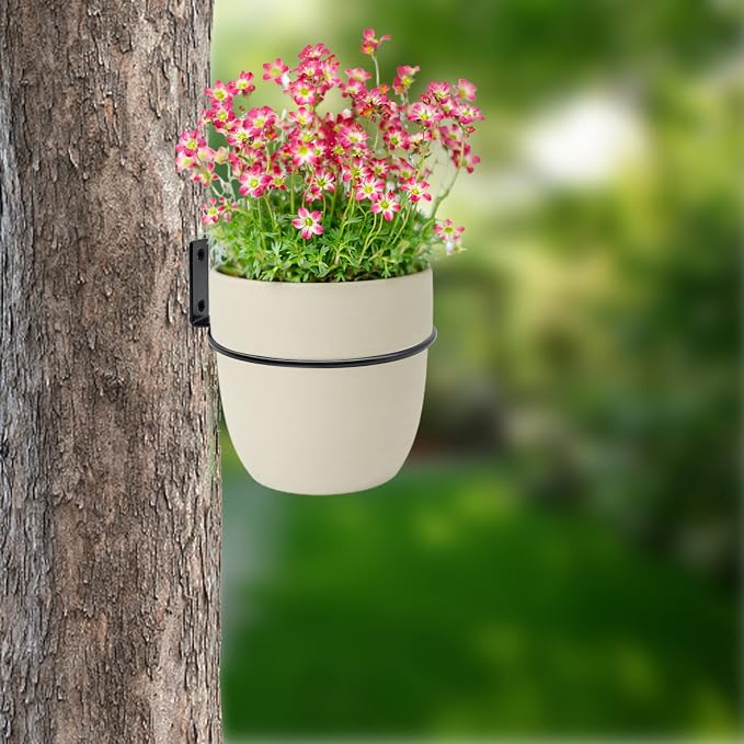 6 Pack 6 Inch Wall Flower Pot Holder Ring Plant Hanger, Metal Planter Hooks - Image 6