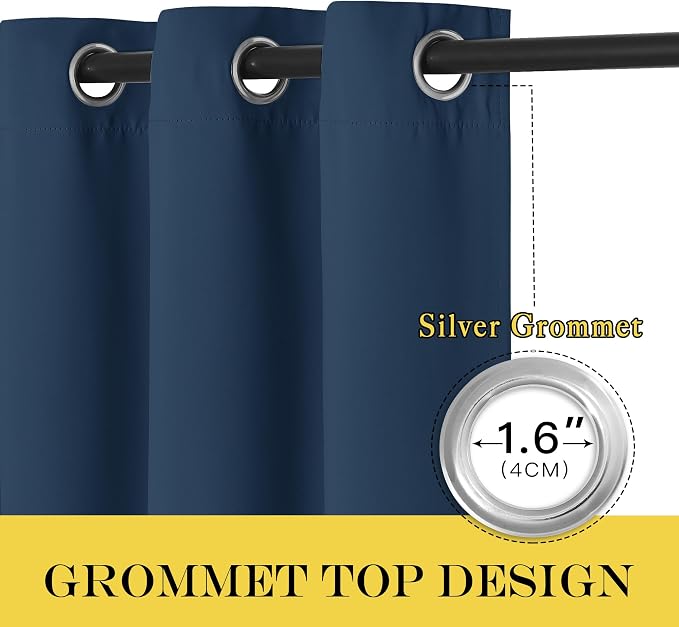 NICETOWN Sliding Door Window Treatment Blackout Patio Door Curtain Panels - Image 3