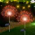Solar Garden Lights Outdoor Waterproof, 2 Pack 120 LED Solar Firework Lights by Slyuexu