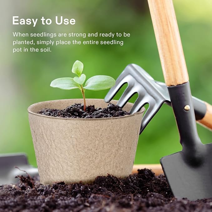 VIVOSUN Peat Pots, 120 Packs 3.15-Inch Seed Starting Pots - Image 5