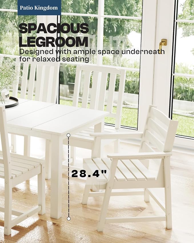 9-Piece Outdoor Dining Set for 8, 75.2'' HDPE Table - Image 6