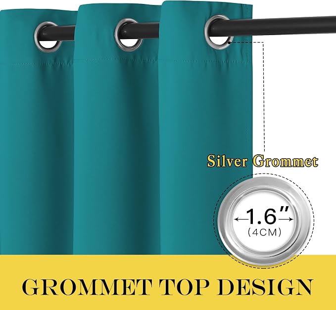 NICETOWN Room Darkening Short Curtain 54 inches Long - Image 6