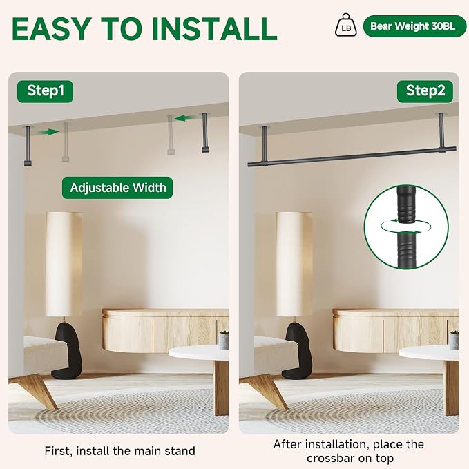 2 pcs Hanging Planters Rod, Plant Hanger Indoor - Image 3
