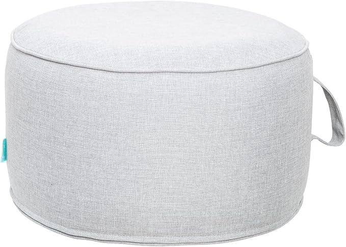 QILLOWAY Indoor/Outdoor Inflatable Stool, Round Ottoman, All Weather Foot Rest by QILLOWAY