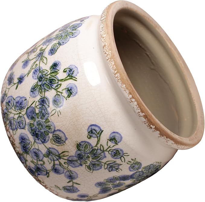 Ceramic Planters Spring Decor, 6.29in Country Cottage Plant Pots - Image 4