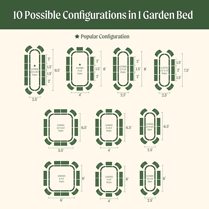 Vego garden Raised Garden Bed Kit, Pearl White - Image 3