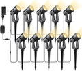 Svater Landscape Lighting Low Voltage, 10 Pack Outdoor Spotlights by Svater