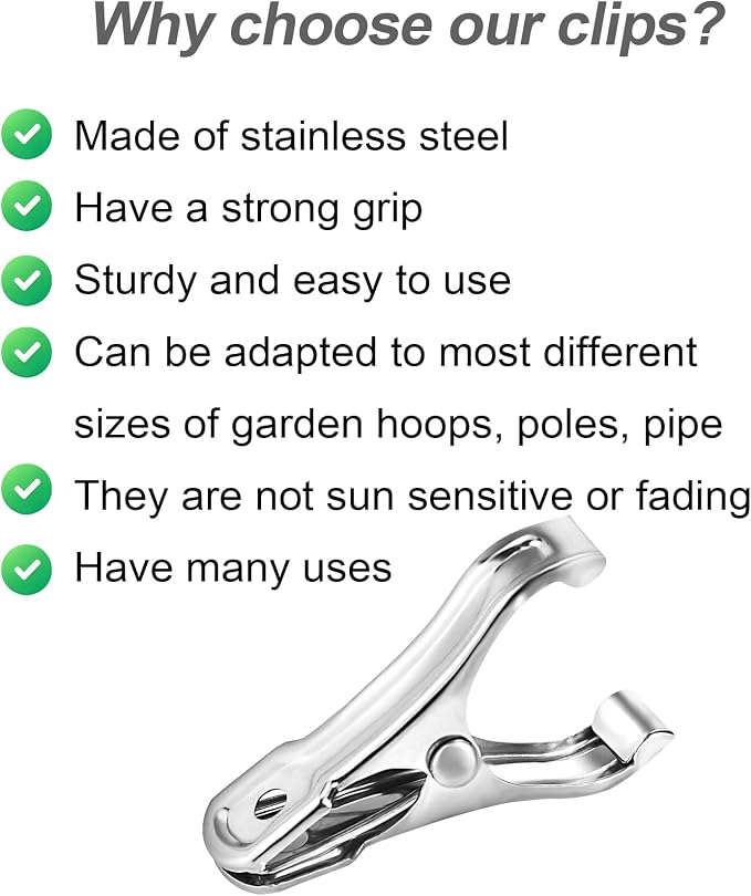20 Pcs 2inches Gardening Clips for Netting, Have a Strong Grip of Metal Clips - Image 5