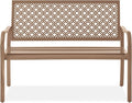 Best Choice Products Outdoor Bench 2-Person Metal Steel Benches Furniture by BestChoiceProducts