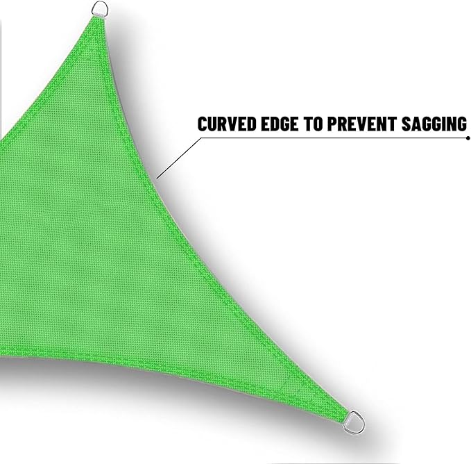 SUNNY GUARD Waterproof Sun Shade Sail 6'x6'x8.5' Lemon Green Right Triangle UV - Image 5