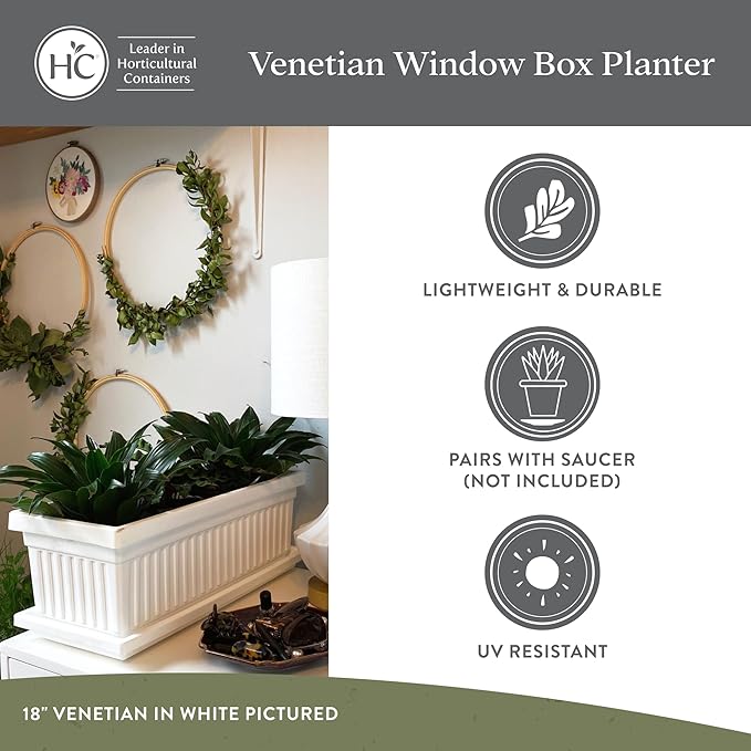 The HC Companies Venetian Window Planter Box w/Drain Plug - Image 5