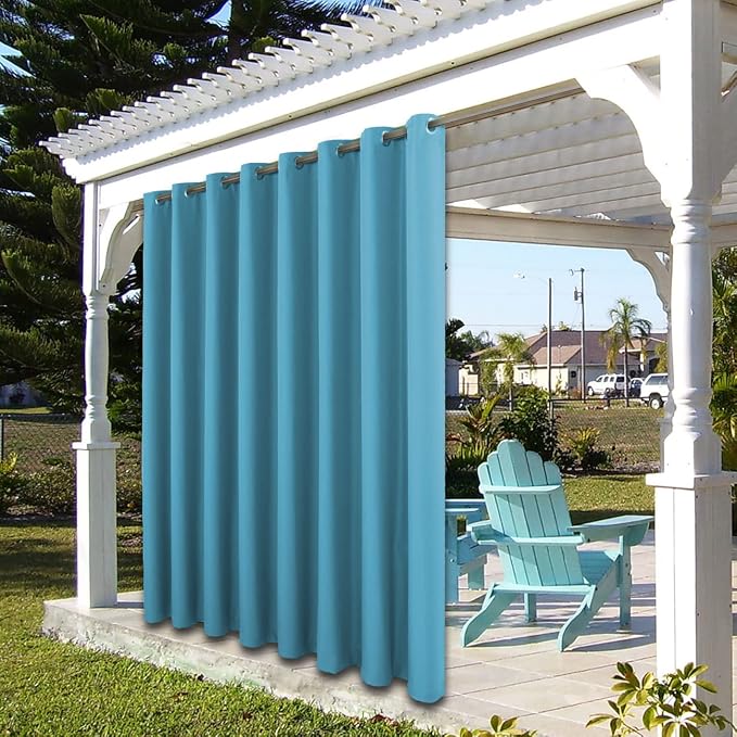 BONZER Outdoor Curtains for Patio Waterproof Thick Privacy Wide Grommet Light - Image 7