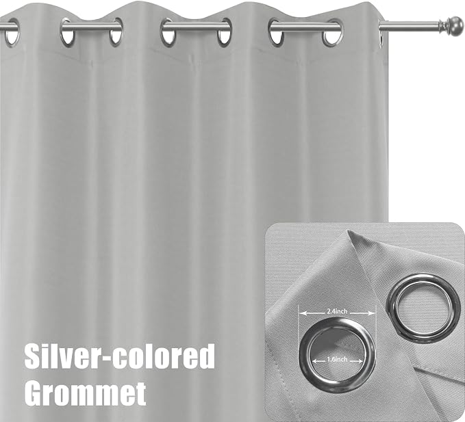 BONZER Outdoor Curtains for Patio Waterproof Thick Privacy Extra Wide Grommet - Image 2