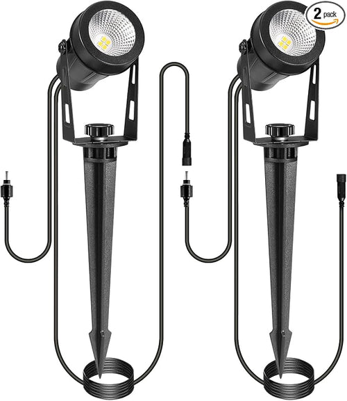 2 Pack Extendable Outdoor Landscape Lights, 12V Low Voltage Landscape Lighting by IRISECO
