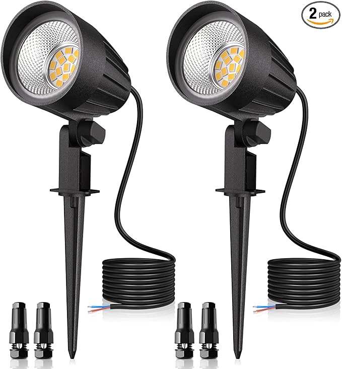 MEIKEE 7W 800LM Low Voltage Landscape Lighting, 12V 24V 2700K Warm White LED by MEIKEE
