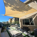 SUNLAX Sun Shade Sail 17' x 24' x 29.4' Sand Rectangle Canopy Sail Shade Cover by SUNLAX