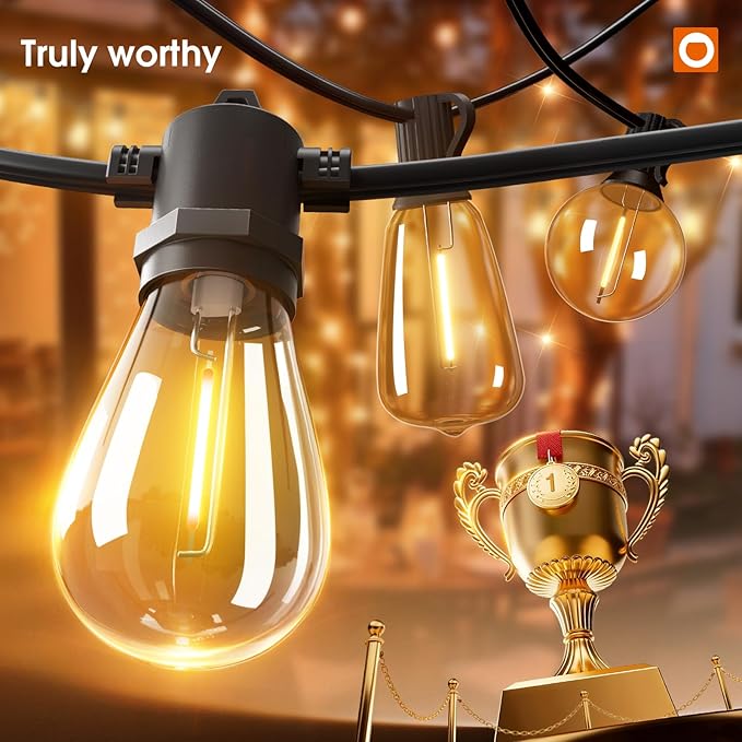 addlon 50FT LED Outdoor String Lights - Image 2