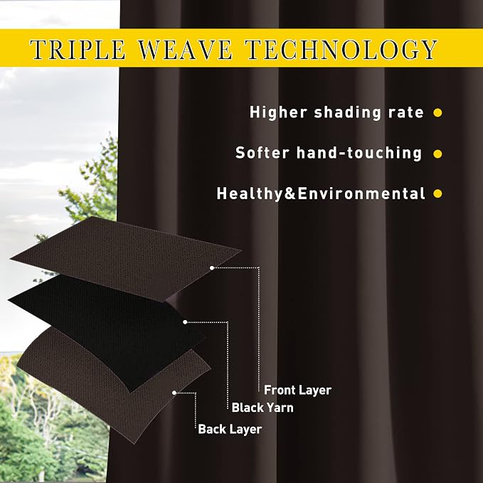 NICETOWN 2 Panels Weighted Outdoor Curtains - Image 6