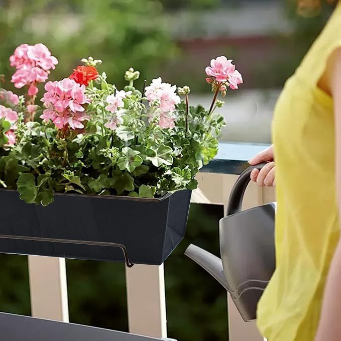 2PCS 24Inch Rectangle Window Box Liner Felt Planter Basket Liner Insert Black - Image 6
