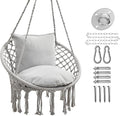 JoyView Macrame Hammock Chair Hanging Swing Chair Max 330 Lbs by JoyView