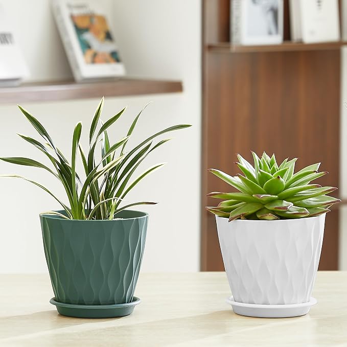FaithLand 6-Pack 6-Inch Plastic Plant Pots - Image 6