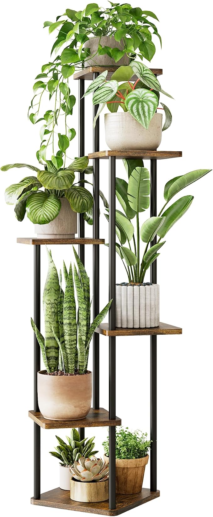 Corner Plant Stand Indoor 6 Tiered Tall Plant Stand Plant Shelf by Gentingbro