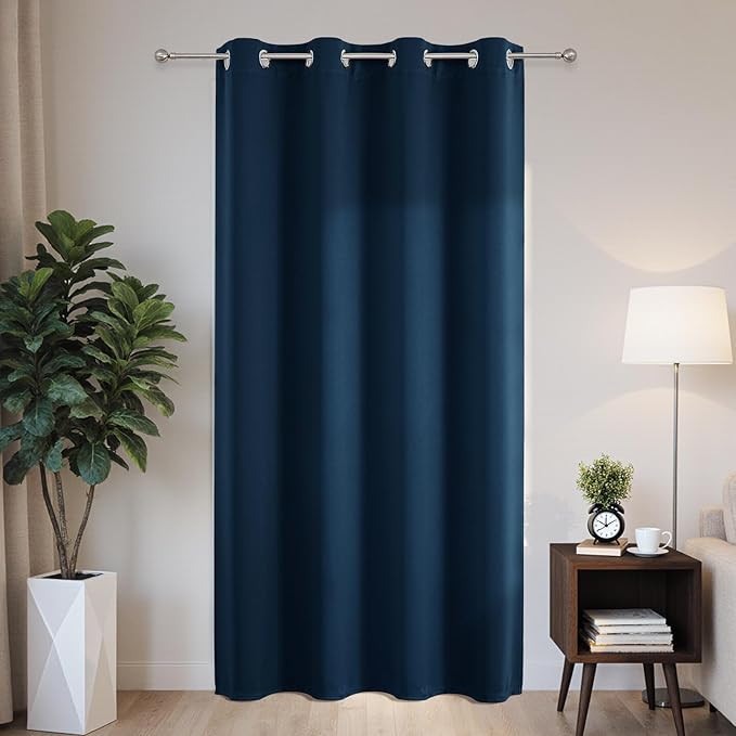 Joydeco Blackout Patio Sliding Door Curtains 96 Inches Long, Grommet Privacy by JOYDECO