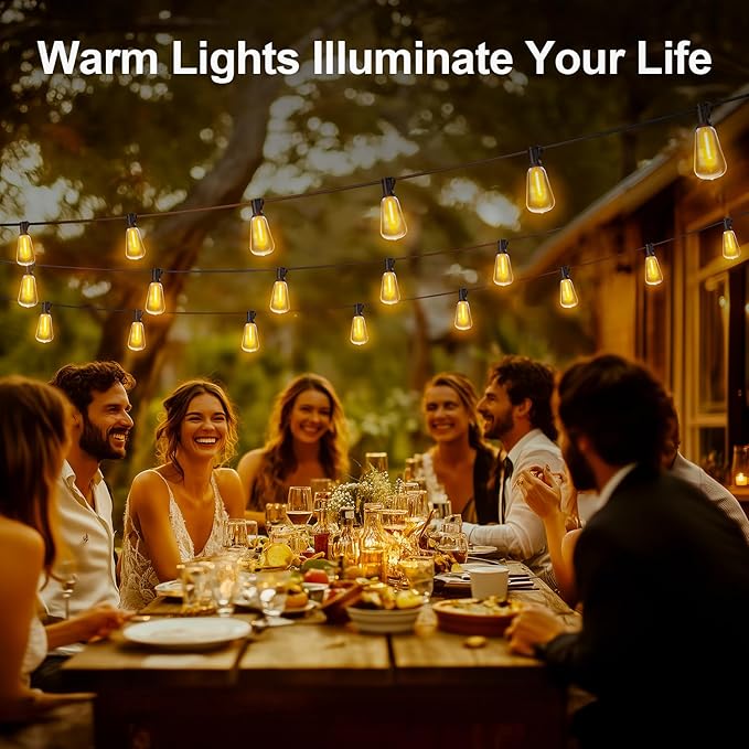 Outdoor String LED Patio Lights - 100Ft 30M Outside Waterproof Light - Image 8