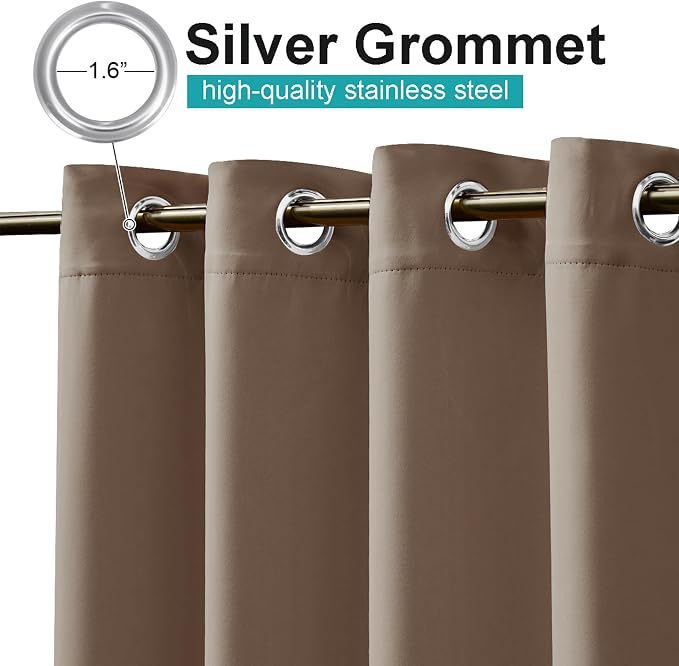 NICETOWN Outdoor Patio Curtain 95 inch Long, Summer Heat Reducing Drapes - Image 5