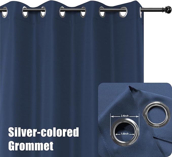BONZER Outdoor Curtains for Patio Waterproof Thick Privacy Grommet Light - Image 2